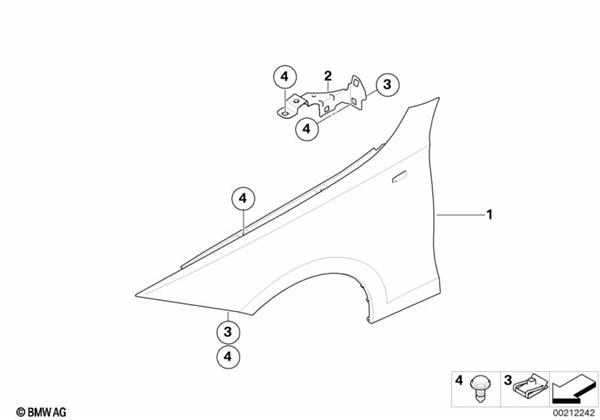 aleta delantera izquierda bmw serie 1 berlina (e81/e87)(2004 >) 2.0 120d [2,0 ltr.   130 kw turbodiesel cat]