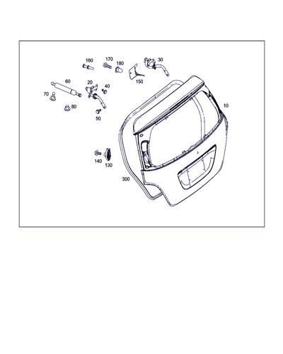 porton trasero mercedes benz clase r bm 251 0