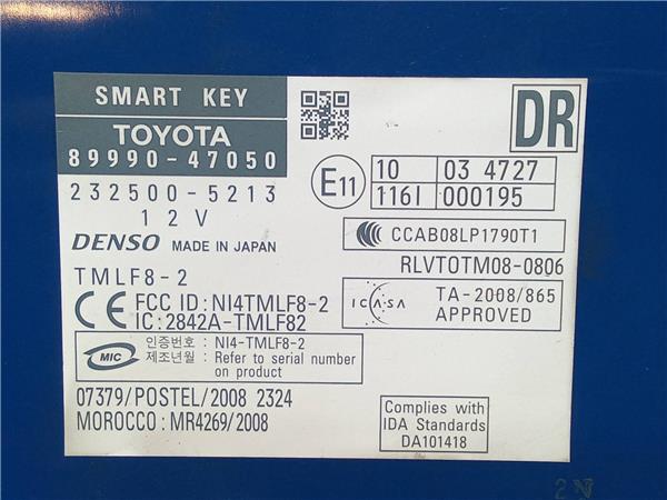 Modulo Electronico Toyota Prius 1.8