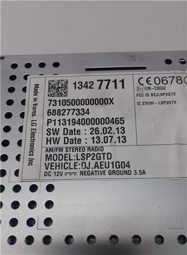 pantalla navegador opel adam 2012  14 white l