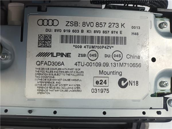PANTALLA NAVEGADOR Audi A3 1.8