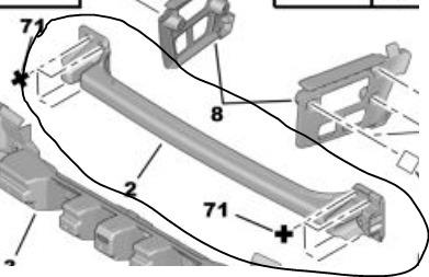 refuerzo paragolpes trasero peugeot 407 coupé (2005 >) 2.0 hdi