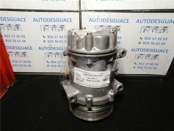 compresor aire acondicionado peugeot 207 (2006 >) 1.4 xs [1,4 ltr.   70 kw 16v vti cat (8fs / ep3)]