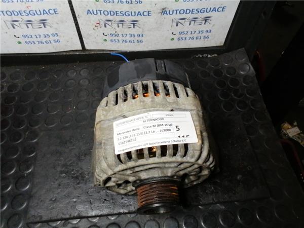alternador mercedes benz clase ml (bm 163)(09.1997 >) 3.2 320 (163.154) [3,2 ltr.   160 kw v6 18v cat]