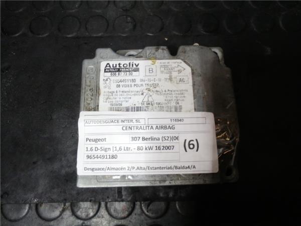 centralita airbag peugeot 307 berlina (s2)(06.2005 >) 1.6 d sign [1,6 ltr.   80 kw 16v cat (nfu / tu5jp4)]