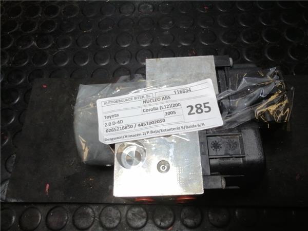 nucleo abs toyota corolla e12 2002  20 d 4d
