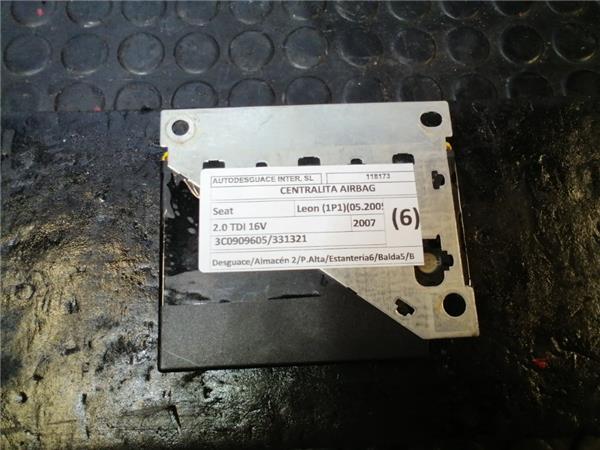 centralita airbag seat leon (1p1)(05.2005 >) 2.0 tdi 16v