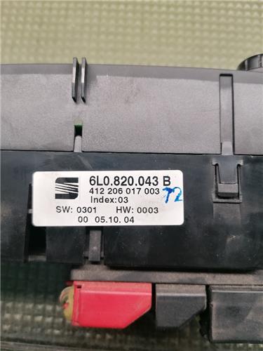 Mandos Calefaccion / Aire Acondicionado Seat Ibiza (6L1)(04.2002->) foto 3