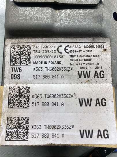Airbag Inferior Salpicadero Volkswagen Golf Sportsvan VII (AM1)(12.2013->2017) foto 3