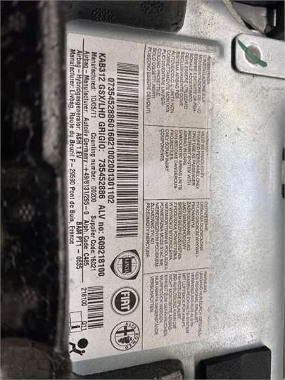 Airbag Asiento Delantero Izquierdo Fiat 500 foto 3
