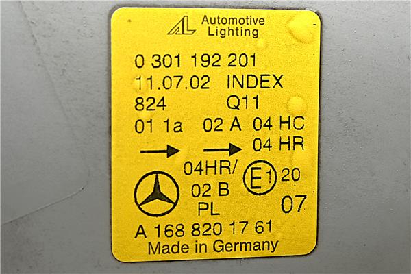 faro delantero izquierdo mercedes benz clase