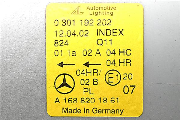faro delantero derecho mercedes benz clase a