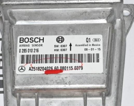 centralita airbag mercedes benz clase r bm 25