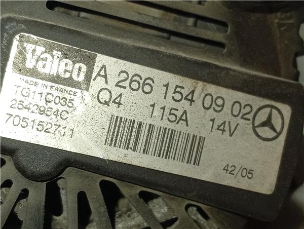 alternador mercedes benz clase a bm 169 06200