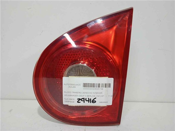 piloto porton trasero derecho volkswagen golf v (1k1)(10.2003 >2008) 2.0 gt [2,0 ltr.   125 kw tdi dpf]