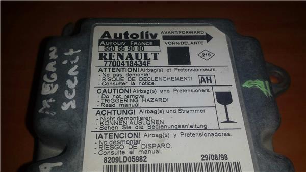 centralita airbag renault megane i scenic ja0