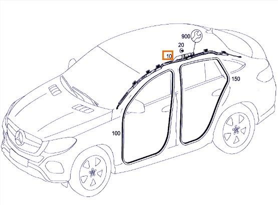 airbag cortina delantero derecho mercedes ben