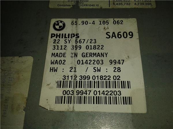 caja fusibles/rele bmw serie 5 berlina (e39)(1995 >) 3.0 530d exclusive [3,0 ltr.   142 kw 24v turbodiesel cat]