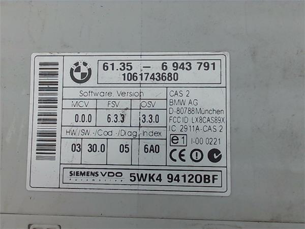 caja fusibles/rele bmw serie 5 berlina (e60)(2003 >) 2.0 520d [2,0 ltr.   120 kw 16v diesel]